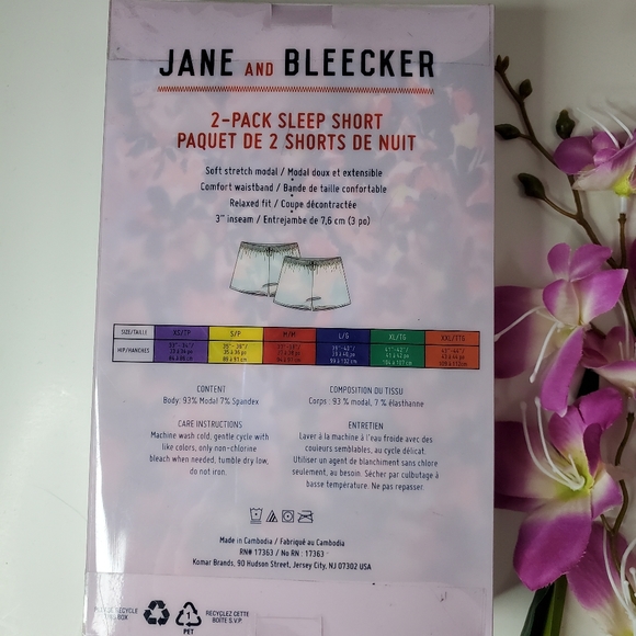 Jane and Bleecker 2-pack Sleep Short - Picture 2 of 3